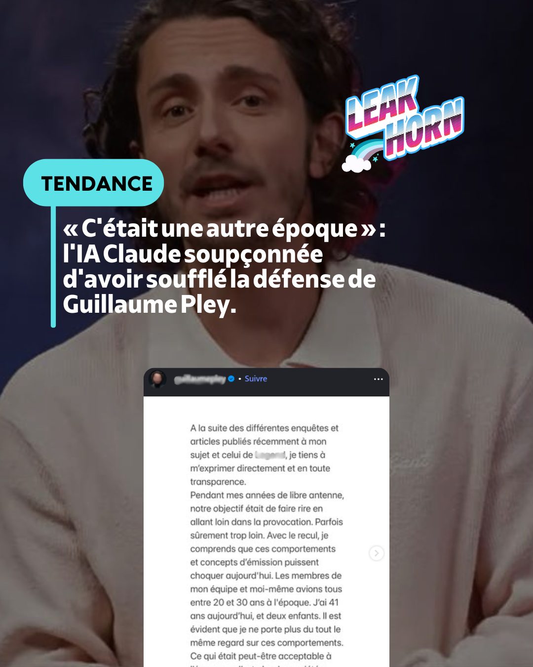 « C’était une autre époque » : l’IA Claude soupçonnée d’avoir soufflé la défense de Guillaume Pley.