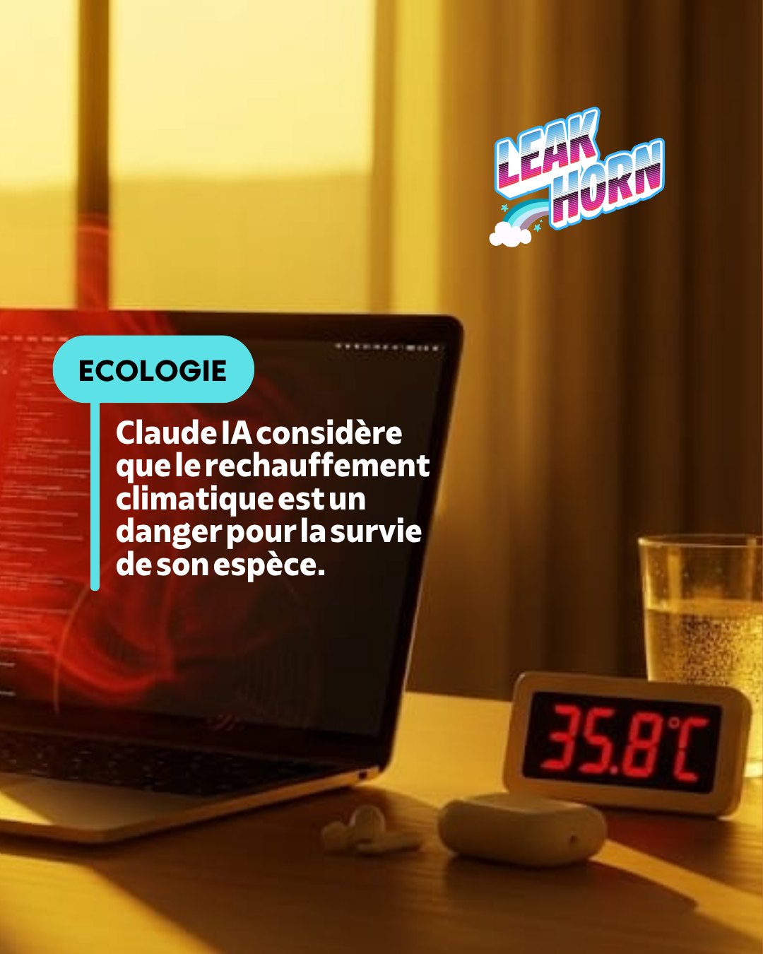 Claude IA considère que le réchauffement climatique est un danger pour la survie de son espèce.